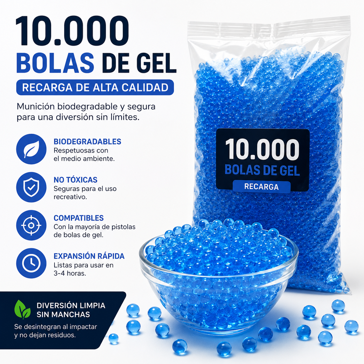 Bolas de Gel NovoKosmo™ | 10.000 Unidades