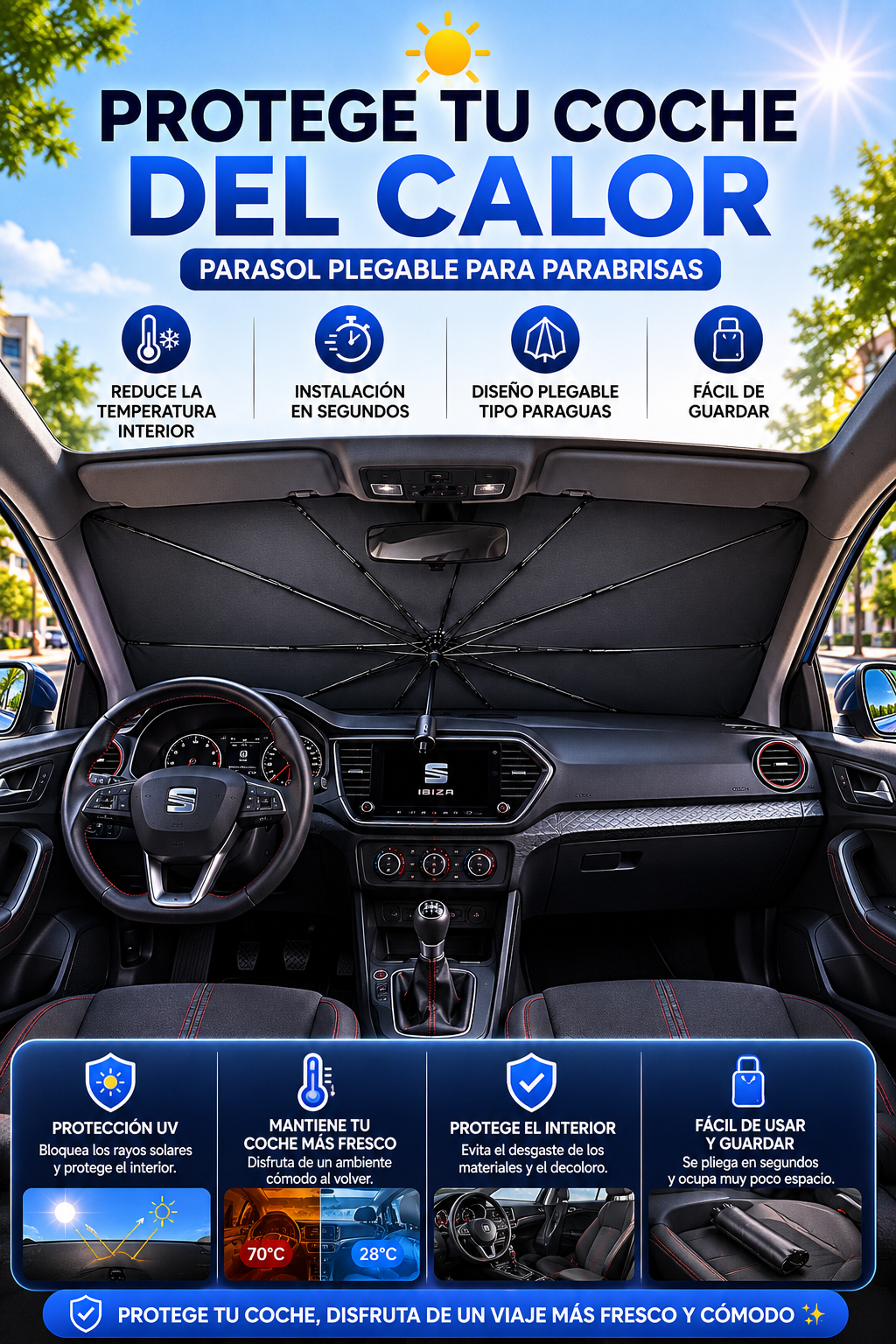 Parasol Plegable Universal NovoKosmo™